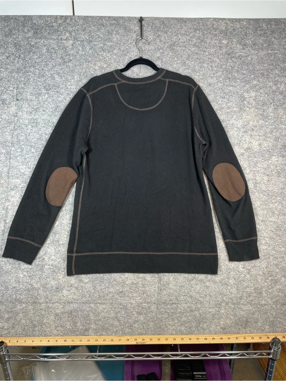 Canterbury Cashmere Men's Black Crewneck Sweater Minimalist Cozy Comfy Large - Picture 11 of 15